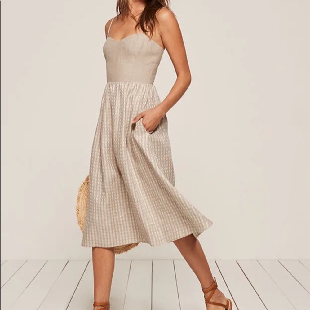 Reformation Olivia Linen Dress size 6